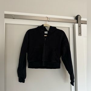 Aritzia COZY FLEECE BOYFRIEND TNA boyfriend boxy zip up sweatshirt